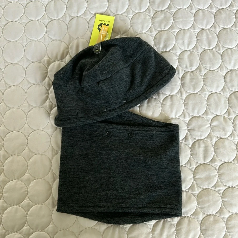 All in motion Dark Grey Windbreaker Hat Two Piece Button